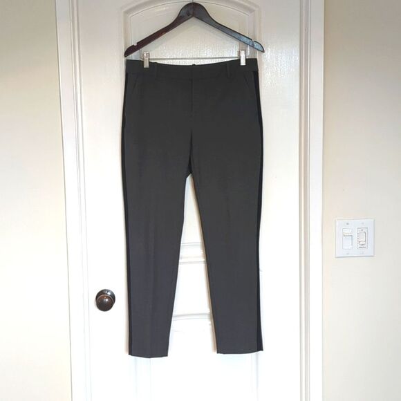 Calvin Klein Classic Fit Dress Pants Grey Tuxedo Womens Trousers 8 - Picture 1 of 10